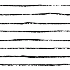 Photo sur Plexiglas Rayures horizontales Modèle vectoriel avec des rayures horizontales de brosse sèche/ Texture dessinée à la main/ Abstrait en noir et blanc