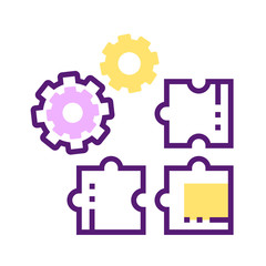 Brand strategy color line icon. Planning, goal, solving. Pictogram for web page, mobile app, promo. UI UX GUI design element. Editable stroke.