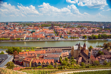 Fototapeta na wymiar Wuerzburg town view
