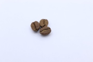 photo of roasted coffee on a white background