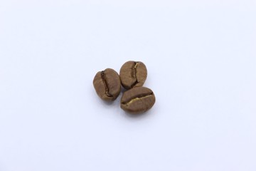 photo of roasted coffee on a white background