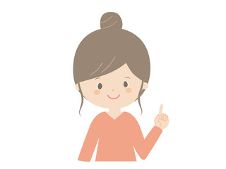 Young woman explaining the gist