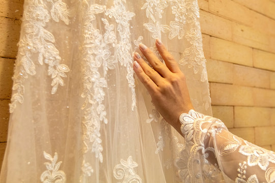 detalhes de vestido de noiva