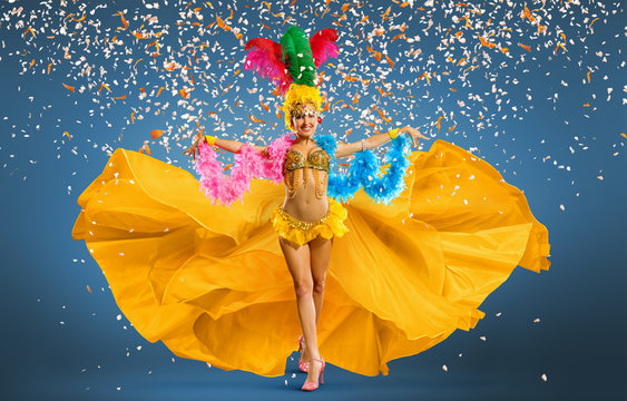 Beautiful carnival samba dancer