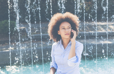 Portrait of mixed race african businesswoman