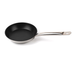 meall isolated fry pan