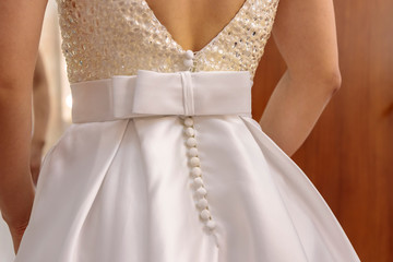 detalhes de vestido de noiva