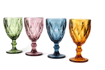 colored glass isolated empty