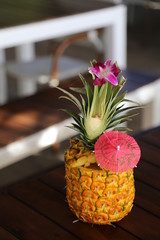 pineapple juice on the table