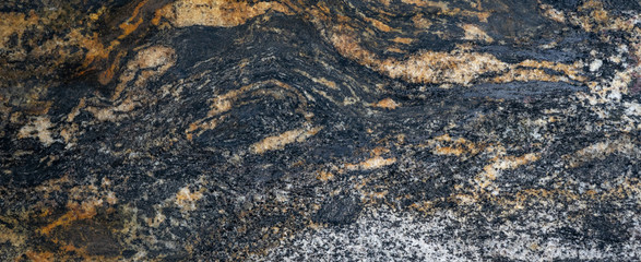 Brown black anthracite marble granite stone texture background banner panorama