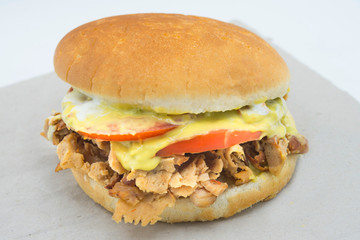 Sandwich Churrasco italiano typical chilean food