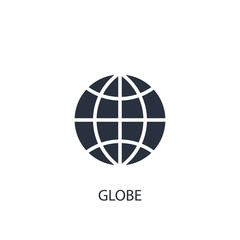 Globe icon. Simple business element illustration.