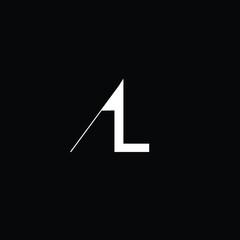 Professional Minimal Letter AL Logo Design in Editable Vector Format