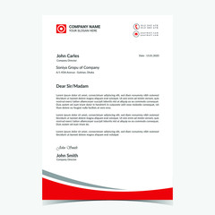 Professional unique creative clean business letterhead template vector a4 size print ready illustrator for company