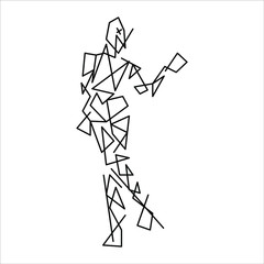 Abstract geometric human anatomy 