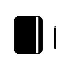 notebook pencil. vector Simple modern icon design illustration.