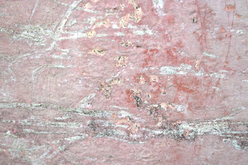 Concrete surfaces that are weathered and corroded by sunlight.