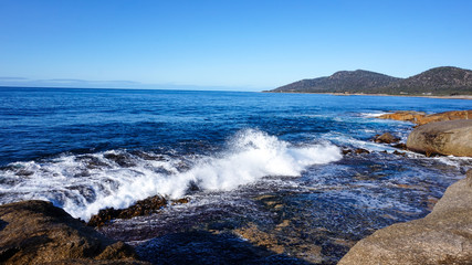 Bicheno Blowhole with Fountain, Tasmania, Australia