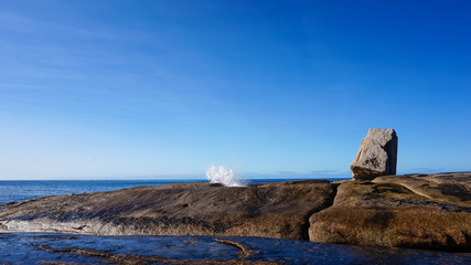 Bicheno Blowhole with Fountain, Tasmania, Australia