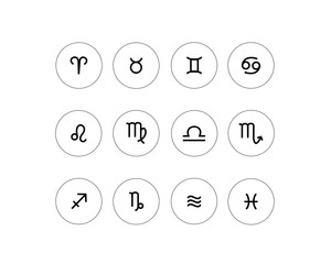 Set of zodiac web icons