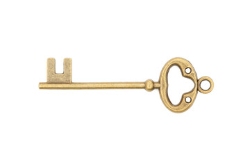 Gold retro weathered skeleton key