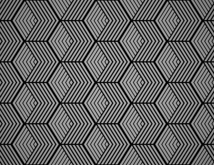 Abstract geometric pattern with stripes, lines. Seamless vector background. Black ornament. Simple lattice graphic design