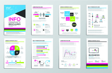 Fototapeta na wymiar Infographics flyer template