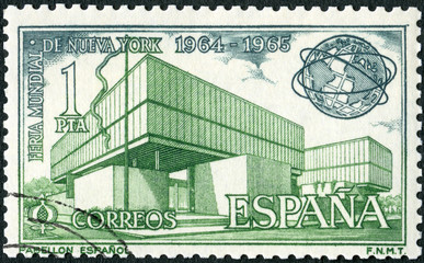 SPAIN - 1964: shows Spanish pavilion, New York World Fair, 1964-65, 1964