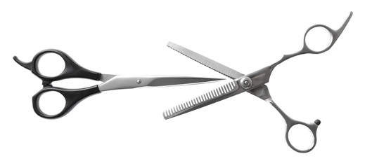 Scissors for haircuts isolated on a white background