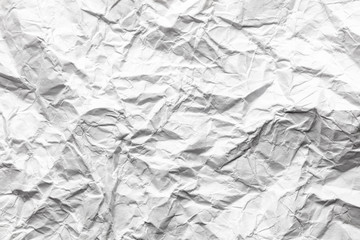 Crumpled white paper as abstract background