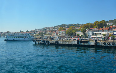 The harbour area of Kinaliada, one of the Princes' Islands, also called Adalar, in the Sea of...