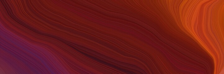 creative banner with dark red, coffee and saddle brown color. modern soft curvy waves background design