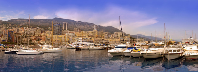 Monaco skyline and marina 