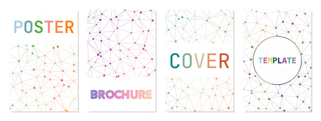 Set of abstract modern covers. Can be used as cover, banner, flyer, poster, business card, brochure. Amazing geometric background collection. Cool vector illustration.