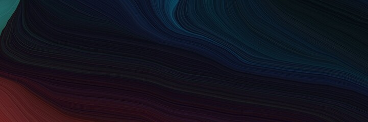 landscape banner with waves. modern soft curvy waves background design with very dark pink, old mauve and dark slate gray color
