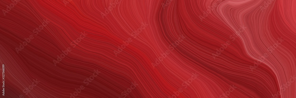 Poster creative banner with firebrick, dark red and moderate red color. smooth swirl waves background design