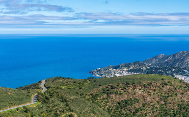 Fototapeta na wymiar Panorama of El Port de la Selva. in a beautiful summer day, Costa Brava, Catalonia, Spain
