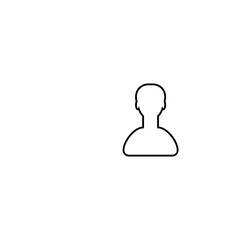 Man person icon. Male user profile symbol. Fake profile sign logo design element