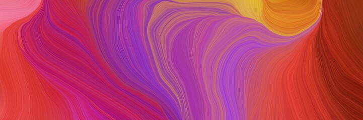 Fototapeta premium dynamic futuristic banner. contemporary waves design with moderate pink, moderate violet and firebrick color