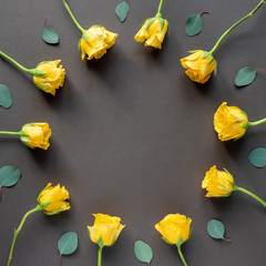 Yellow roses and space for text. Women' s day, Mothers day