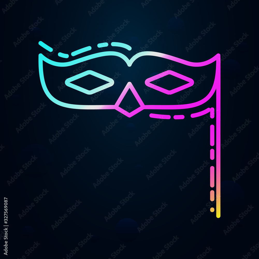 Poster mask in nolan style icon. simple thin line, outline vector of birthday icons for ui and ux, website 
