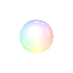 Vector illustration realistic soap bubble. Gradient bubble