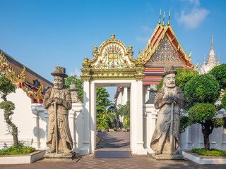 Fototapeta na wymiar Wat Pho, the temple of the the Reclining Buddha in Bangkok, Thailand.