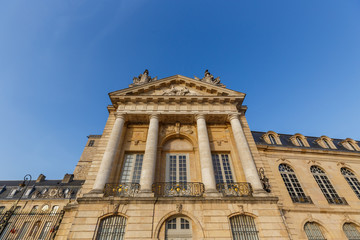 Fototapeta na wymiar Place de la Libération and Palais des Ducs de Bourgogne, street view with ancient buildings in Dijon, France
