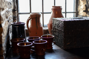 Old box next to the windows