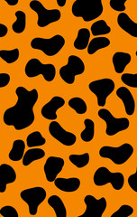 Leopard skin orange - seamless pattern.