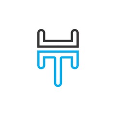 UT letter logo design vector