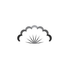 Traditional fan logo design vector