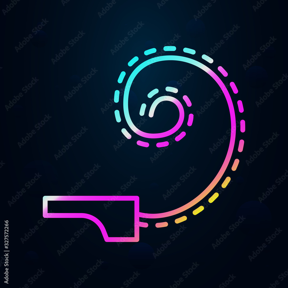 Poster festive pipe in nolan style icon. simple thin line, outline vector of birthday icons for ui and ux, 