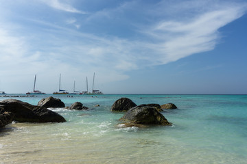 Arashi beach on Aruba Island.